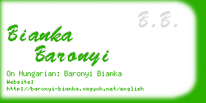 bianka baronyi business card